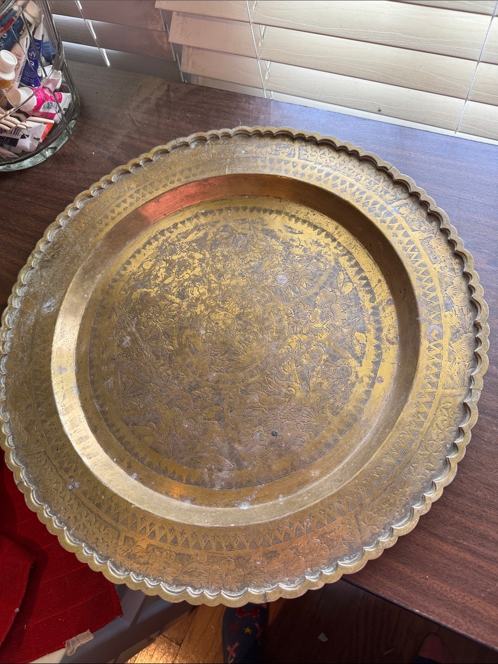 Large Brass Serving Tray